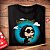 Camiseta Premium Snoopy Ozzy x Woodsock Lunch Time tamanho adulto com mangas curtas na cor preta - Imagem 2