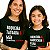 Kit Camisetas Feminina e Infantil Unissex Pretas de mangas curtas Tal mãe tal filha Tatuada e Rabiscada - Imagem 1
