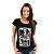 Camiseta Mona Lisa Baixista tamanho adulto com mangas curtas na cor preta premium - Imagem 4