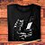 Camiseta Cat Piano tamanho adulto com mangas curtas na cor preta premium - Imagem 2