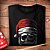 Camiseta rock Bad Santa adulto com mangas curtas na cor Preta Premium - Imagem 2