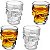 Jogo 4 Copos Caveira Vidro Shot Dose Vodka Skull Tequila Bar Transparente - Imagem 2