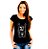 Camiseta Mão do Rock Tatuada para adulto com mangas curtas na cor Preta - Imagem 4