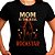 Camiseta Mom is the Real Rockstar para adulto com mangas curtas na cor Preta - Imagem 1