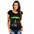 Oferta Relâmpago - Camiseta feminina tamanho G premium Jimi Hendrix Matrix Purple Pill na cor preta - Imagem 1