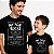 Kit Camisetas Premium Tal Pai tal filho My son rocks masculina e my dad rocks Infantil unissex pretas com mangas curtas - Imagem 1