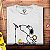 Camiseta Oasis Snoopy tamanho adulto na cor branca com mangas curtas premium - Imagem 3