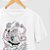 Camiseta eu toco mal mas tenho estilo Drums com mangas curtas na cor branca premium - Imagem 3