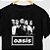 Camiseta Oasis banda tamanho adulto na cor preta com mangas curtas premium - Imagem 1