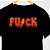 Camiseta Fuck preta com mangas curtas premium - Imagem 1