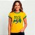 Camiseta Led Anjo Verde e Amarelo na cor amarela com gola e punhos verdes com mangas curtas premium - Imagem 3