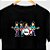 Camiseta Beatles Cartoon Banda tamanho adulto com mangas curtas na cor Preta Premium - Imagem 1