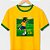 Camiseta Toca Raul Brasil com gola e punhos verdes com mangas curtas premium - Imagem 1