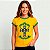 Camiseta Brasil Appetite for Goals com gola e punhos verdes com mangas curtas premium - Imagem 3
