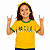 Camiseta Brasil Road Unissex Infantil Amarela com gola e punhos verdes - Imagem 1