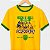 Camiseta Brasil Dream Team com amarela gola e punhos verdes - Imagem 1