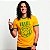 Camiseta Brasil Smile Nirvana amarela com gola e punhos verdes premium - Imagem 2