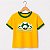 Camiseta Brasil We are the Champignons amarela com gola e punhos Infantil - Imagem 2