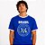 Camiseta Brasil Punk Rock azul com gola e punhos brancos com mangas curtas premium - Imagem 2