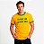 Camiseta Brasil Personalizada com Imagem e número nas costas para adulto com mangas curtas na cor Amarela com punhos verdes premium - Imagem 3