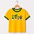 Camiseta Brasil Minions Road amarela com gola e punhos vedes Infantil - Imagem 2
