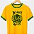 Camiseta Brasil Motor amarela com gola e punhos verdes premium - Imagem 1