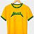 Camiseta Brasil Metal amarela com gola e punhos verdes premium - Imagem 1