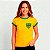 Camiseta Brasil Army amarela com gola e punhos verdes premium - Imagem 3