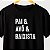 Camiseta Pai Avô e Baixista masculina preta de mangas curtas premium - Imagem 1