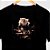 Camiseta Gato Batera tamanho adulto com mangas curtas na cor Preta Premium - Imagem 1
