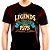 Camiseta Data de Aniversário Persoanlizada Legends Were Born The Real One para adulto com mangas curtas na cor Preta premium - Imagem 2