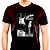 Camiseta Mosaico Guitarra Strato tamanho adulto com mangas curtas na cor Preta Premium - Imagem 2
