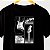Camiseta Mosaico Guitarra Strato tamanho adulto com mangas curtas na cor Preta Premium - Imagem 1