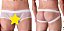 Cueca Jockstrap Sensual Tule Branco Sexy Fantasy - Imagem 1