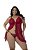 Camisola Aberta Plus Size em Tule e Renda Selma - Imagem 1