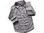 Camisa Social Masculina Infantil Juvenil Manga Longa Cinza Tam 1 Ao 8 e 10 12 14 16 - Imagem 2
