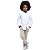 Camisa Social Conjunto Infantil Camisa Branca e Calça Bege Tam 1 A 8 - Imagem 3