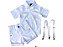 Conjunto Social Masculino Roupa Batizado Casamento Todo Branco 1 Ao 16 - Imagem 1