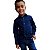 Camisa jeans escuro Infantil masculina Manga Longa - Imagem 1