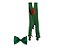 Kit Suspensório Infantil e Gravata Borboleta Verde Bandeira - Imagem 1