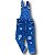 Jardineira Jeans feminina Infantil e Juvenil destroyed Longa 4 6 8 10 12 14 16 - Imagem 7