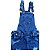 Jardineira Jeans feminina Infantil e Juvenil destroyed Longa 4 6 8 10 12 14 16 - Imagem 6