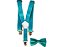 Kit Suspensório Masculino Infantil e Gravata Borboleta Azul Tiffany - Imagem 1