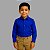 Camisa Social Infantil Juvenil Manga Longa Azul Royal Tamanho 1 Ao 8 e 10 12 14 16 - Imagem 1