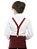 Conjunto Infantil Masculino Social Calça + Camisa + Suspensório bordô - Imagem 2