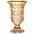 Vaso Decoração de Cristal C Pé Mesa Sala Flores Casa Âmbar - Imagem 1