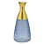 Vaso Decorativo Azul Dourado Luxo Moderno Sala Casa - Imagem 1