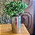 Vaso Decorativo Prateado Rustico Longo Mesa Casa Sala - Imagem 2
