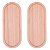 2 Bandeja Oval Em Bambu Travessa Gamela 34 x 15 cm Servir - Imagem 1