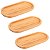 3 Bandeja Oval Bambu Travessa Gamela 24 x 13 cm Petisqueira - Imagem 1